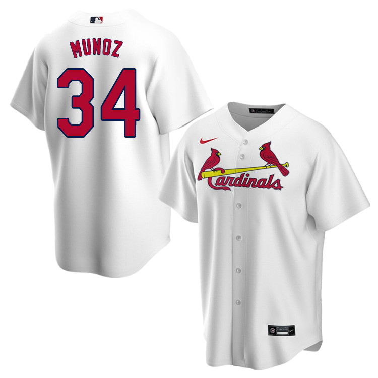 Nike Men #34 Yairo Munoz St.Louis Cardinals Baseball Jerseys Sale-White